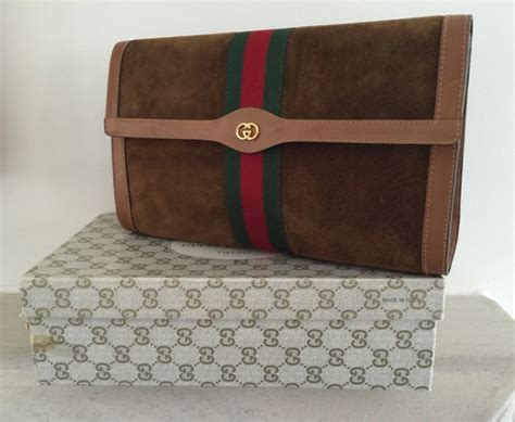 gucci flower clutch|gucci vintage suede clutch.